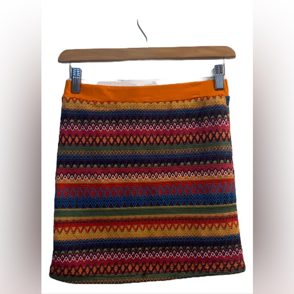 SHEIN ICON Geo Print Contrast Binding Tie Backless Crop Halter Top & Skirt Sz Sm - Picture 5 of 7